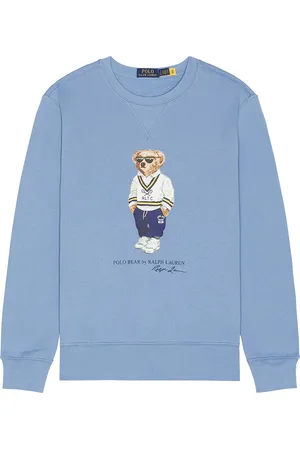 Ralph Lauren Heritage Icon Bear Crewneck Sweatshirt in - Blue. Size L (also in M, S, XL/1X).
