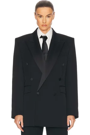 Saint Laurent Double Breasted Blazer in - Black. Size 34 (also in 36, 38).