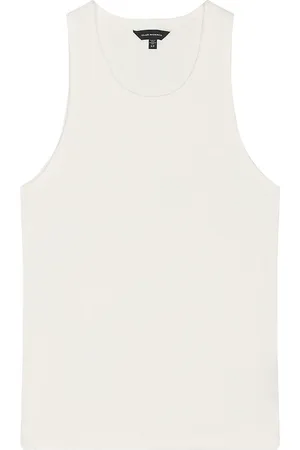 CLUB MONACO Ribbed Tank Top in - White. Size L (also in S, M, XL/1X).