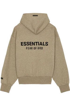 FEAR OF GOD Classic Fit Fleece Zip Up Hoodie in - Neutral. Size L (also in XS, S, M, XL, XXL).