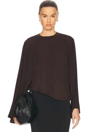 Dagmar Jersey Kimono Top in - Chocolate. Size L (also in S, M).