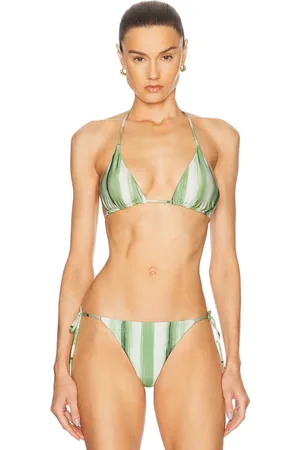 Cult Gaia Estella Bikini Top in - Green. Size L (also in XS, S, M).