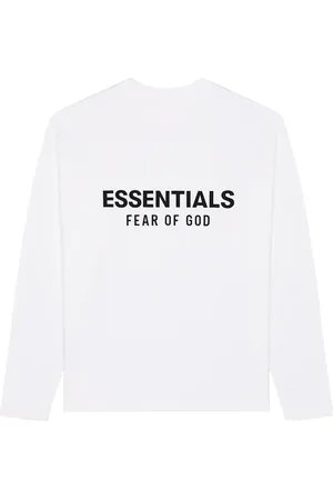 FEAR OF GOD Classic Fit Long Sleeve Tee in - White. Size L (also in XS, S, M, XL, XXL).
