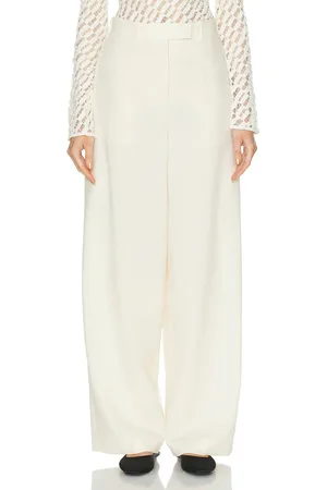 Rohe Wide Leg Trouser in - Cream. Size 38 (also in ).