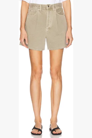 AGOLDE Rhoda Short in - Tan. Size 23 (also in 24, 25, 26, 27, 28, 29, 30, 31, 33, 34).