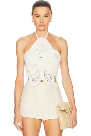 Cult Gaia Emelia Knit Top in - Cream. Size L (also in ).