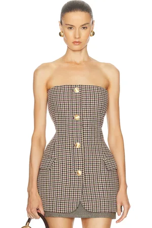 RONNY KOBO Spencer Blazer Top in - Brown. Size XS (also in ).