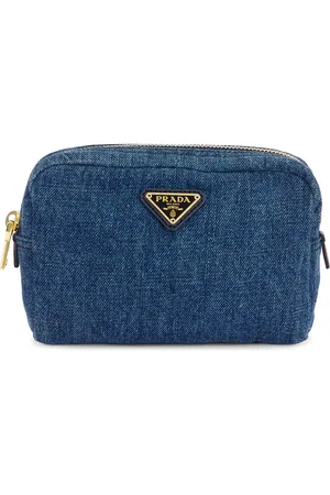 Prada Denim Cosmetic Pouch in - . Size all.