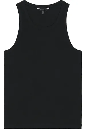 CLUB MONACO Ribbed Tank Top in - Black. Size L (also in S, M, XL/1X).