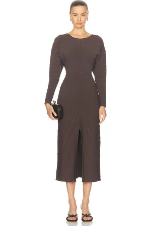 AJE Modernist Cocoon Knit Dress in - Brown. Size S (also in ).