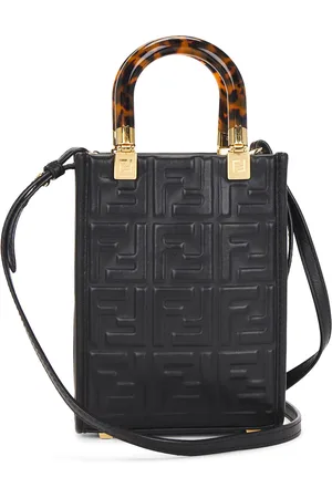 Fendi Embossed FF Mini Sunshine Shopper Tote Bag in - . Size all.