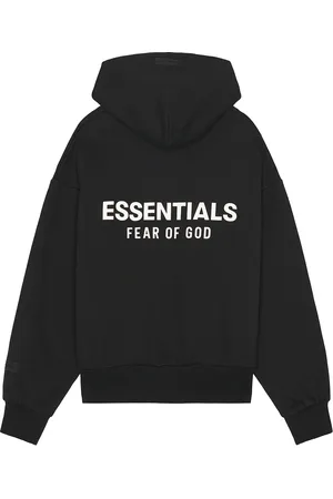 FEAR OF GOD Classic Fit Fleece Hoodie in - Black. Size L (also in XS, S, M, XL, XXL).