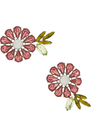 Carolina Herrera Crystal Daisy Earrings in - Pink. Size all.
