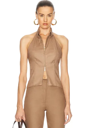 Cult Gaia Jill Top in - Brown. Size 0 (also in 2, 4, 6, 8).