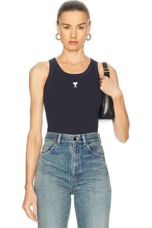 Ami Adc Tank Top in - Navy. Size M (also in XS, S).