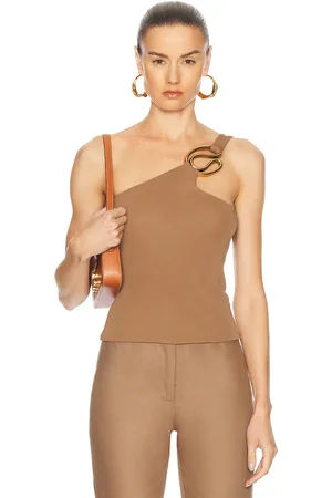 Cult Gaia Ania Top in - Beige. Size L (also in XS, S, M).