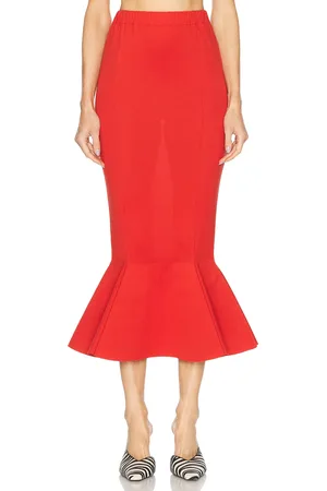 Marni Long Trumpet Skirt in - Red. Size 38 (also in 40, 42).