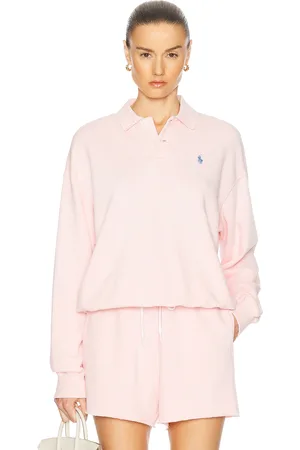 Ralph Lauren Long Sleeve Polo Sweatshirt in - Pink. Size L (also in S, XL).