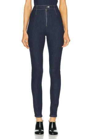 Alaïa High Waist Legging in - Blue. Size 40 (also in ).
