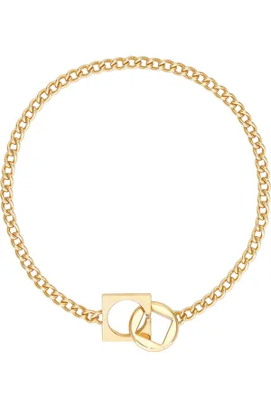 Jacquemus Le Collier Rond Carre in - Metallic Gold. Size all.