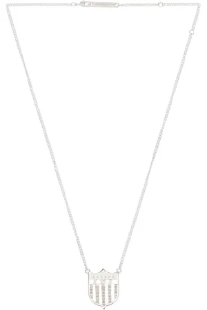 AMBUSH Varsity Shield Charm Necklace in - Metallic . Size all.