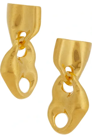 Tom Ford Brass Earrings in - Metallic Gold. Size all.