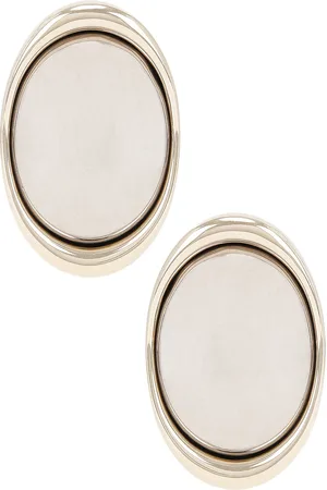 Saint Laurent Oval Earrings in - Ivory. Size all.