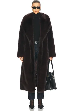 AGOLDE Ebony Shearling Coat in - Chocolate. Size XS (also in ).