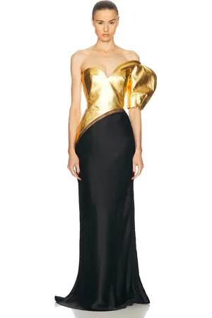 GABRIELA HEARST Giulia Dress in - Metallic Gold. Size 36 (also in ).