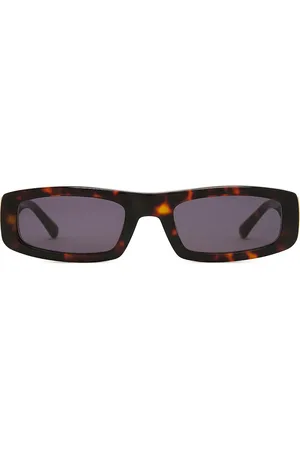 Ami Rectangle Sunglasses in - Brown. Size all.