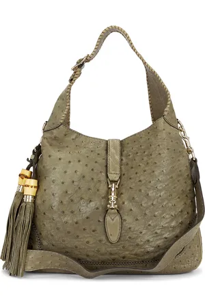 Gucci Ostrich Jackie Hobo Bag in - . Size all.