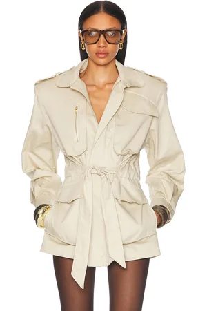 ALEXANDRE VAUTHIER Cotton Tailoring Jacket in - Neutral. Size 34 (also in 36, 38, 40, 42, 44).
