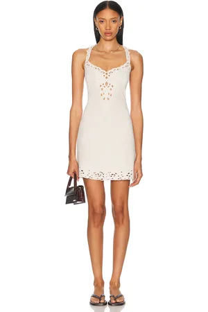 Cult Gaia Matisse Knit Dress in - Cream. Size L (also in M, S, XL, XS).