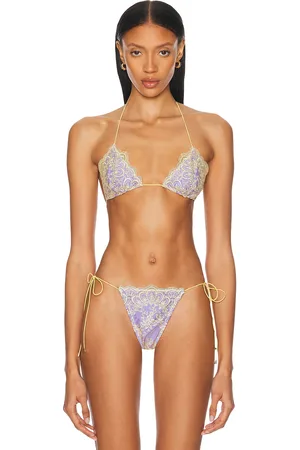 Bananhot Nina Bikini Top in - Lavender,Yellow. Size L (also in M, S, XS).