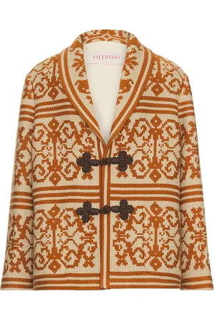 VALENTINO Shawl Jacket in - Brown. Size 48 (also in 50, 52).