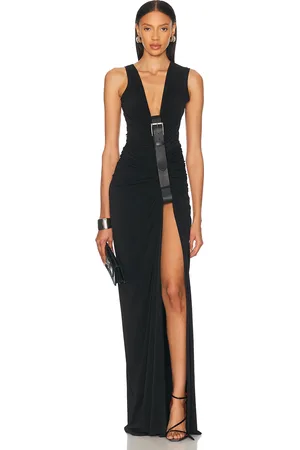 SID NEIGUM Gathered Belt Dress in - . Size L (also in M, S, XL, XS).