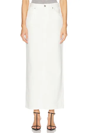 NILI LOTAN Ozzy Denim Skirt in - White. Size 25 (also in 27, 28, 29, 30, 31).