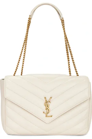 Saint Laurent Large Loulou Chain Bag in - Cream. Size all.