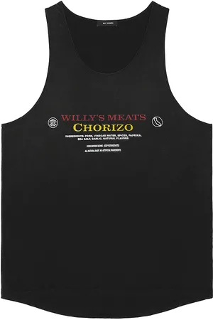 Willy chavarria Chorizo Destroyed Tank Top in - Black. Size L (also in M, XL).