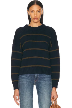 Jenni Kayne Chloe Crewneck Sweater in - Navy. Size L (also in M, S, XL, XS).