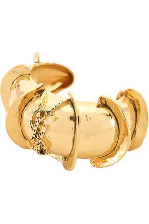 Saint Laurent Caterpillar Cuff in - Metallic Gold. Size M (also in ).