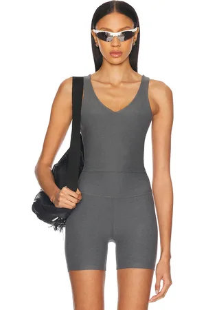 Beyond Yoga Spacedye Good Day Cropped Tank Top in - Grey. Size L (also in M, S, XS).
