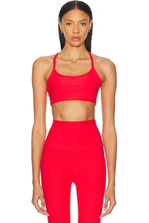 Beyond Yoga Spacedye Slim Racerback Bra in - Red. Size L (also in M, S, XS).