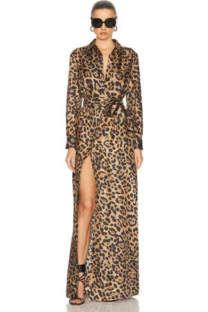 Tom Ford Belted Long Shirt Dress in - Brown. Size 38 (also in ).