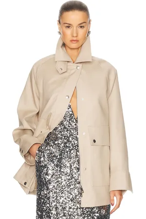 BRANDON MAXWELL The Celine Jacket in - Beige. Size M/L (also in ).