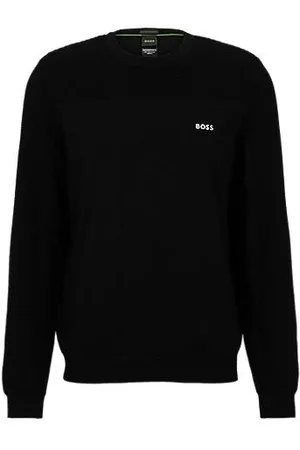 HUGO BOSS Branded crew-neck sweater in dry-flex fabric