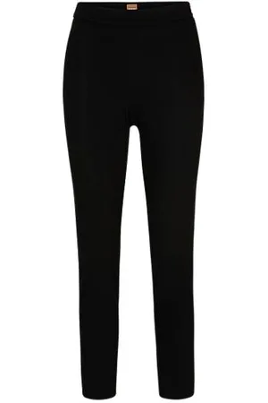 HUGO BOSS Regular-fit trousers in stretch fabric with tapered leg