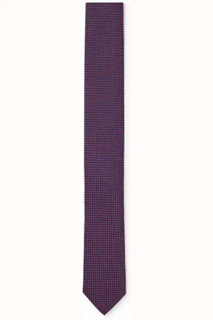 BOSS - Silk-jacquard tie with micro pattern