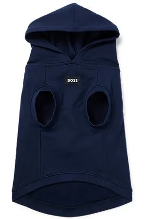 HUGO BOSS Dog beach hoodie in cotton with palm-tree print