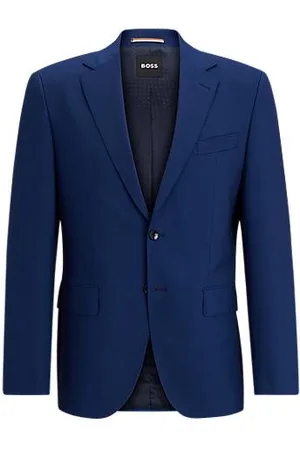 HUGO BOSS Regular-fit suit jacket in stretch virgin wool - Ramadan Edit